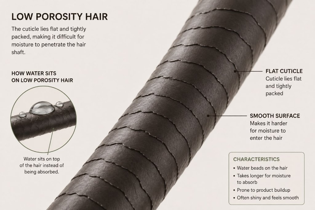 Low Porosity Hair illustration