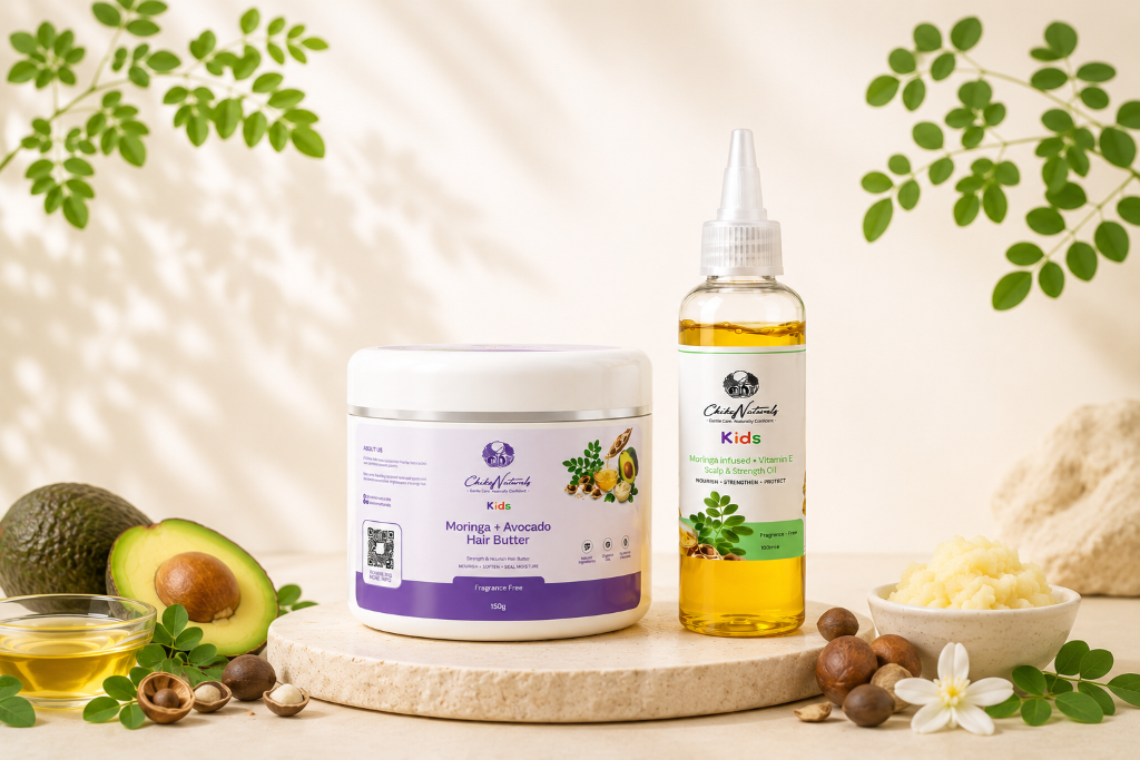 Chike Naturals Hair Butter and Hair Oil with natural elements