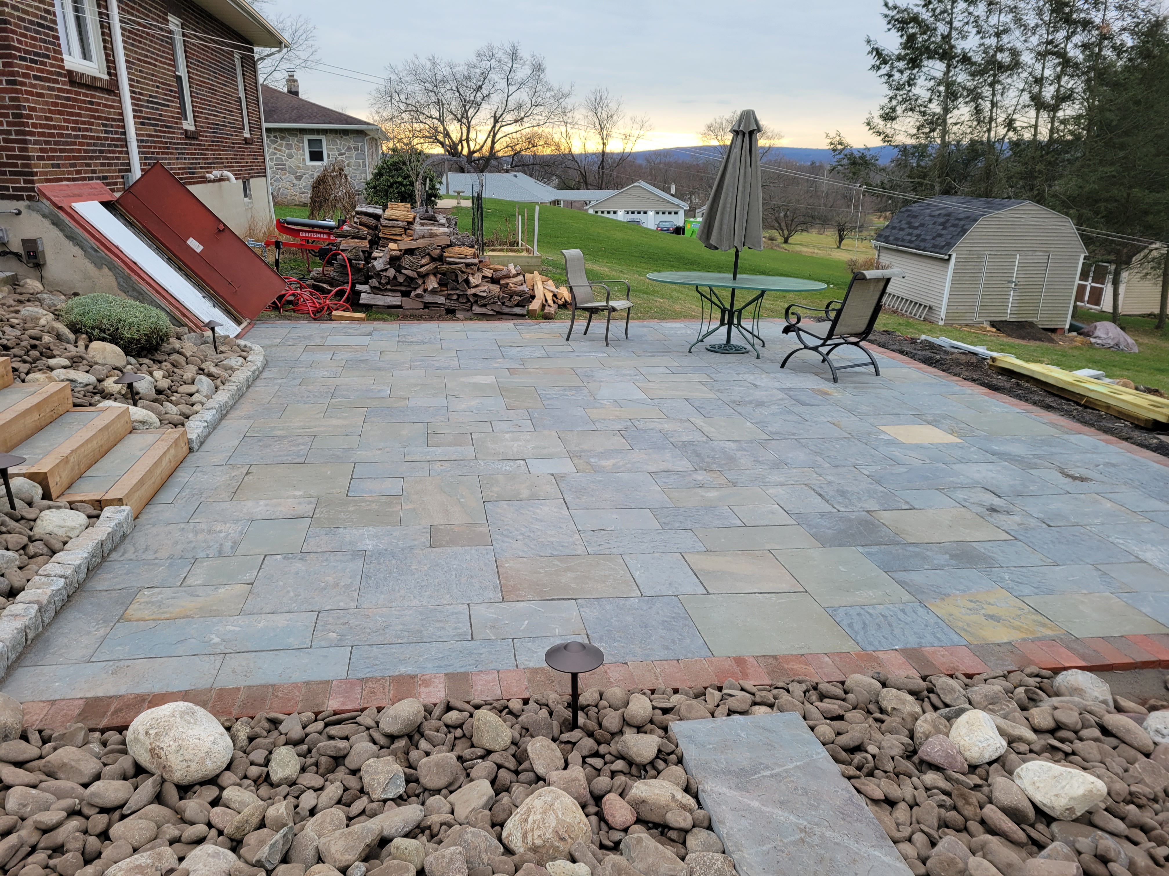 Hardscaping build progress