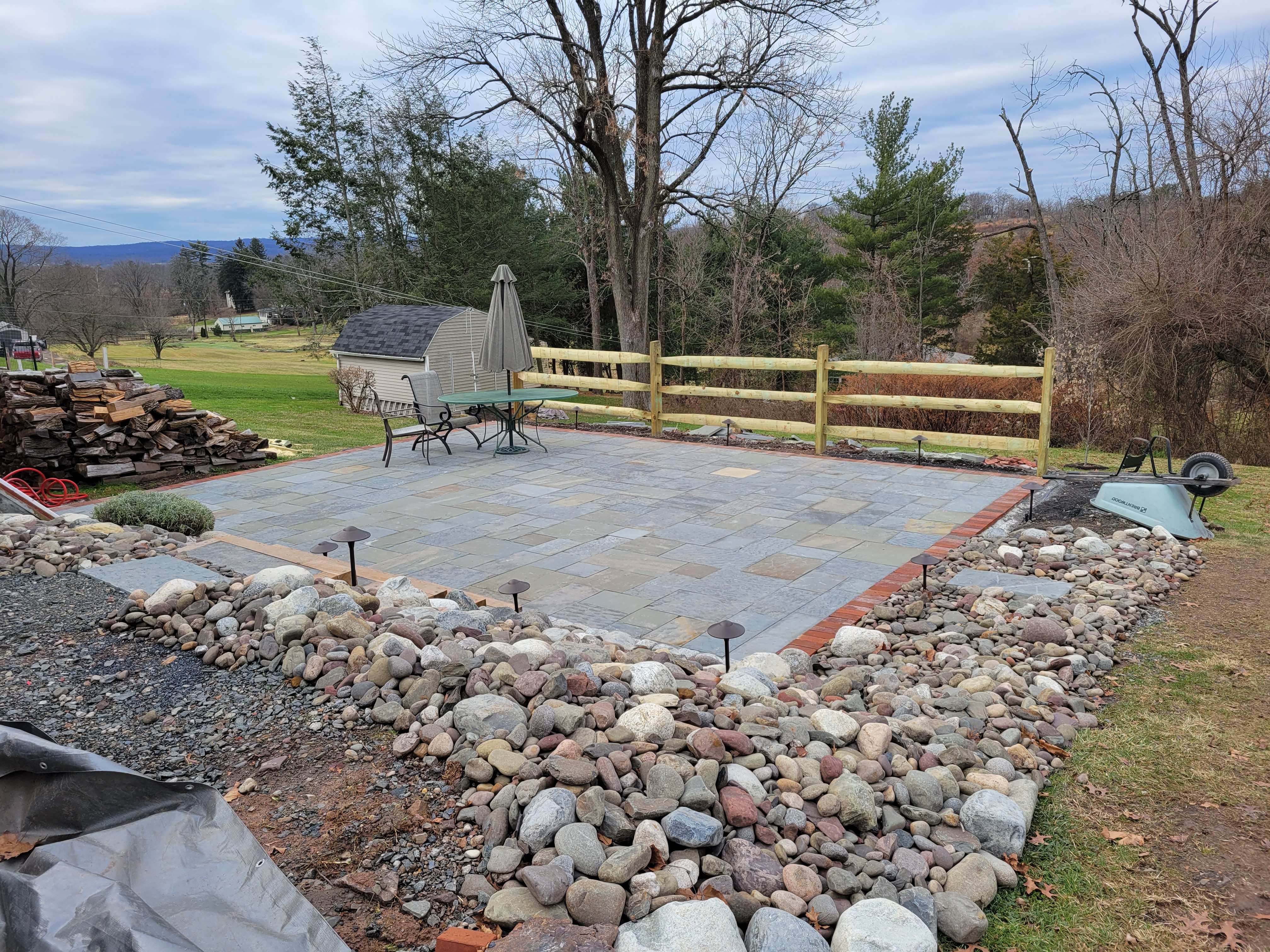 Hardscaping build progress