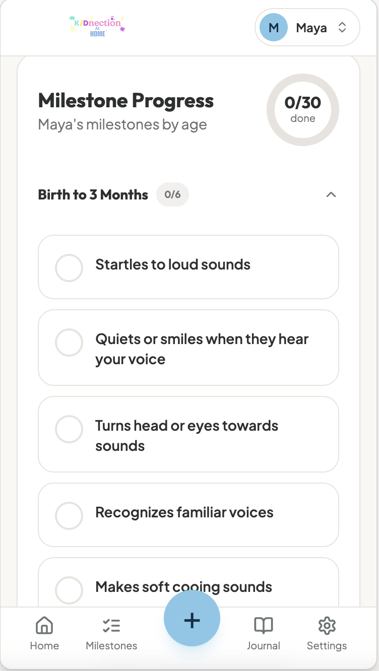 Milestone Progress screen in the SLPocket app