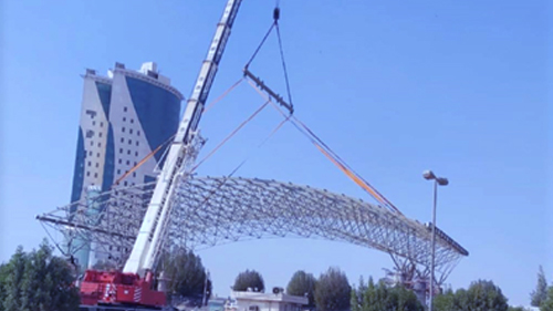 Saudi entrance gate space frame structure