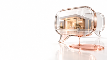 A clinic inside a glass conversation bubble