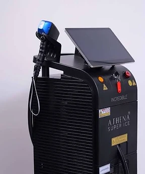 Athena Super Ice touchscreen interface and applicator on holster