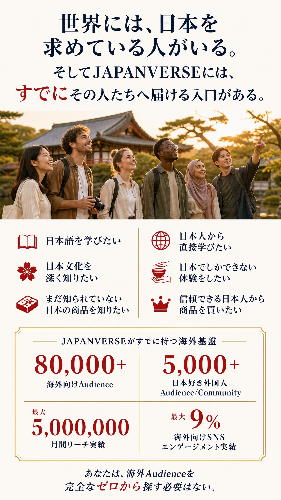 世界には、日本を求めている人がいる。JAPANVERSEの海外基盤