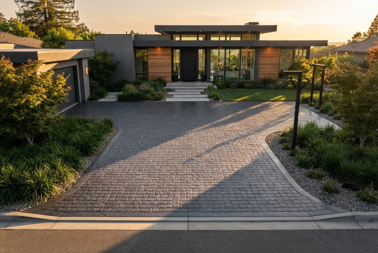 Stamped Concrete Driveway