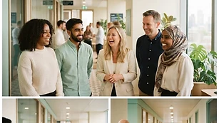 Colleagues seeing their team together