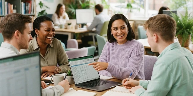 People team working through employee questions