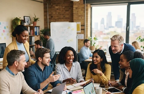 People with different roles collaborating together