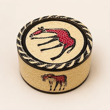 Hand-Painted Coaster Holder — Giraffe — Mwanamke Heritage home & décor