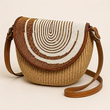 Bold Beaded Crossbody — Multicolor — Mwanamke Heritage bag