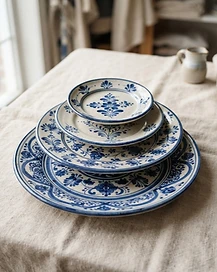 Blue Painted Plates