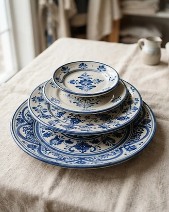 Blue Painted Plates