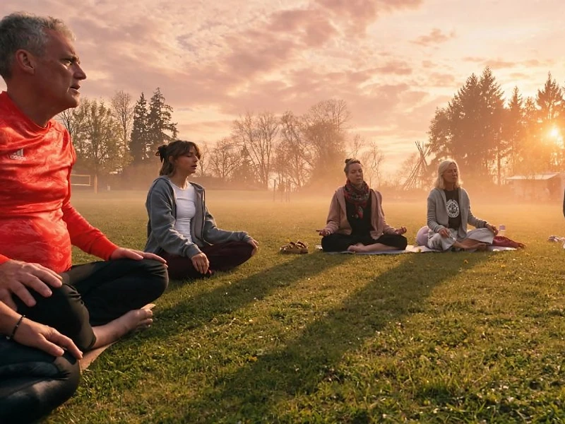 Menschen in Meditation in der Natur