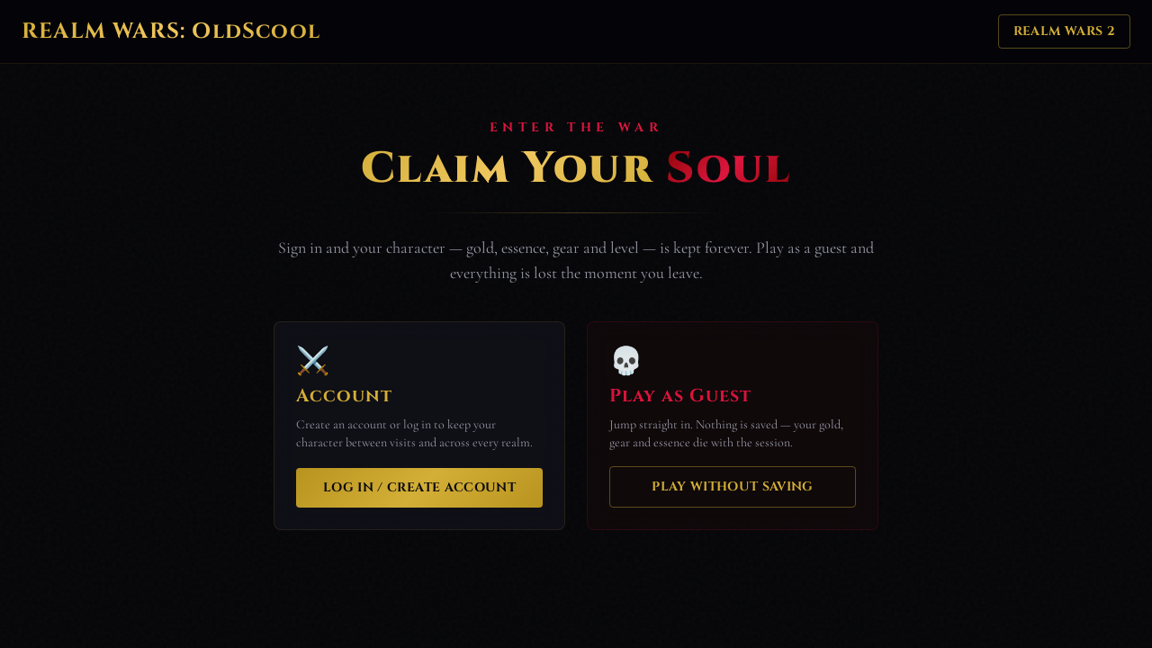 REALM WARS OLDSCHOOL template preview