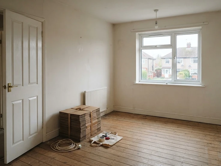 Furniture and household items prepared for clearance