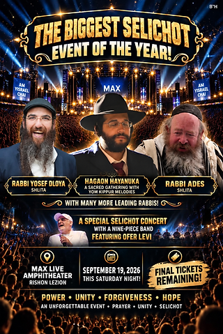 The biggest Selichot event of the year!