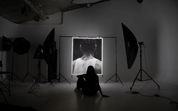 Original drawing in the studio