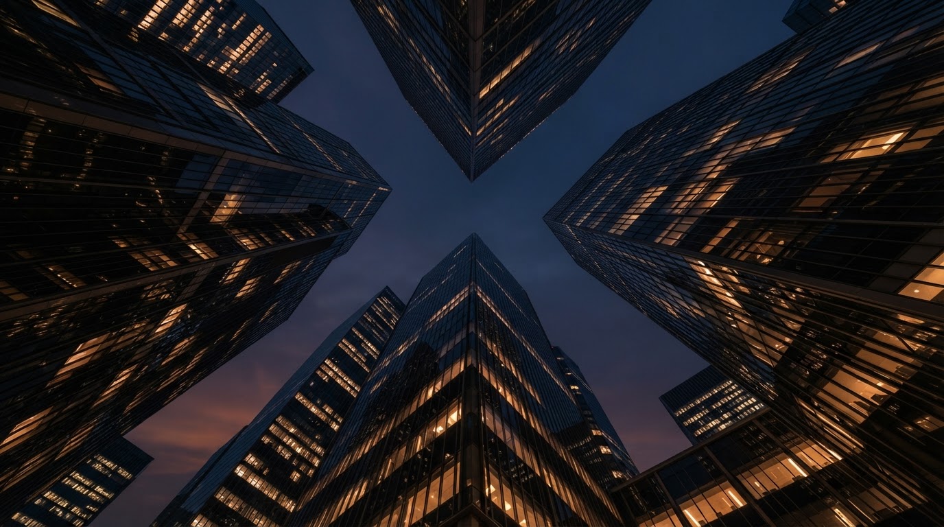 Modern glass skyscraper architecture representing Nexterior's premium project capabilities