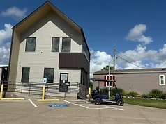 Challenger Storage office building with wheelchair ramp and accessible parking in Webster, TX