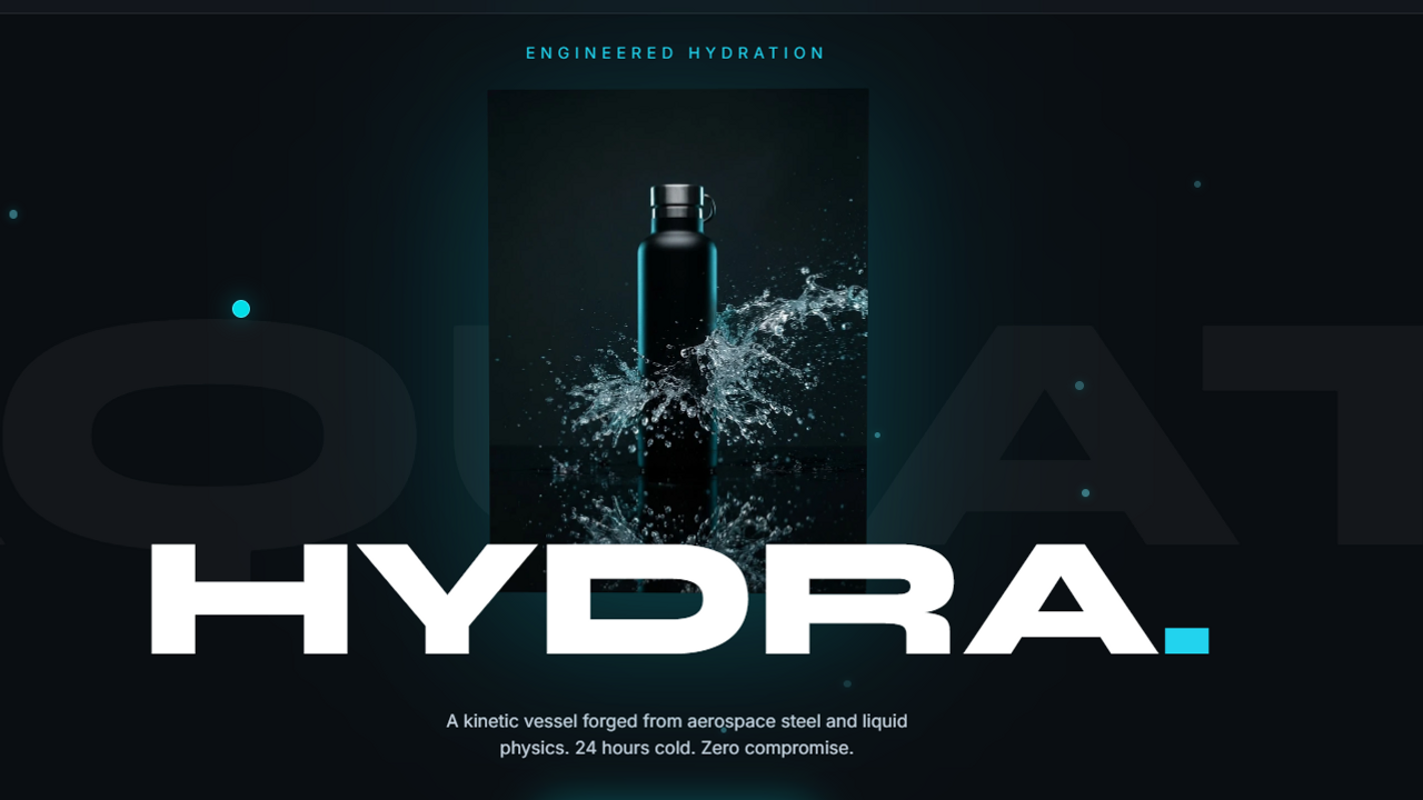 FluxUI: Kinetic Product Launch template preview