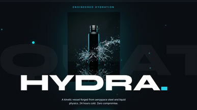 FluxUI: Kinetic Product Launch template preview