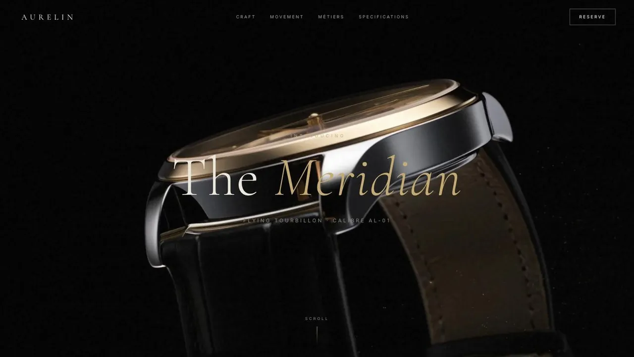 Aurelin — Luxury Watch Storefront template preview