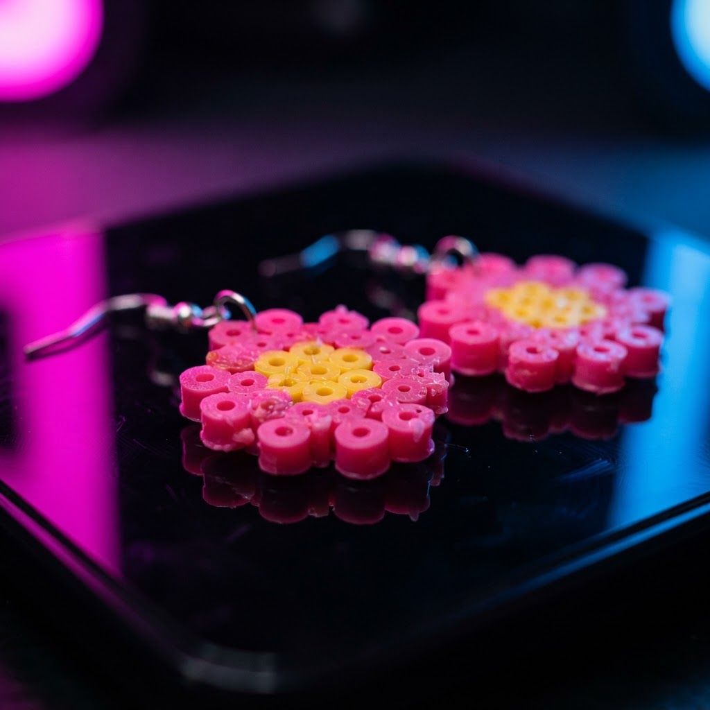 Pixel Flower Earrings