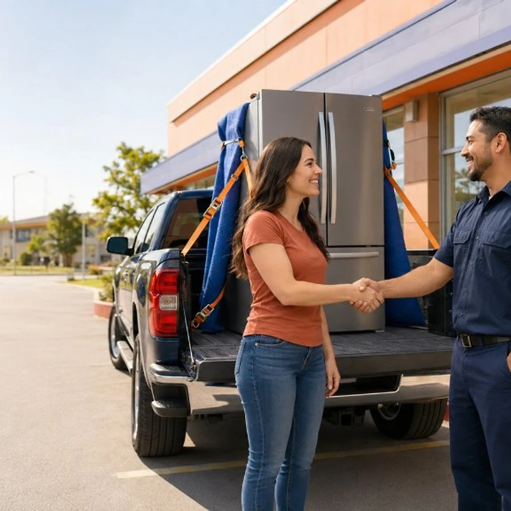 HaulHop owner handing off a truck