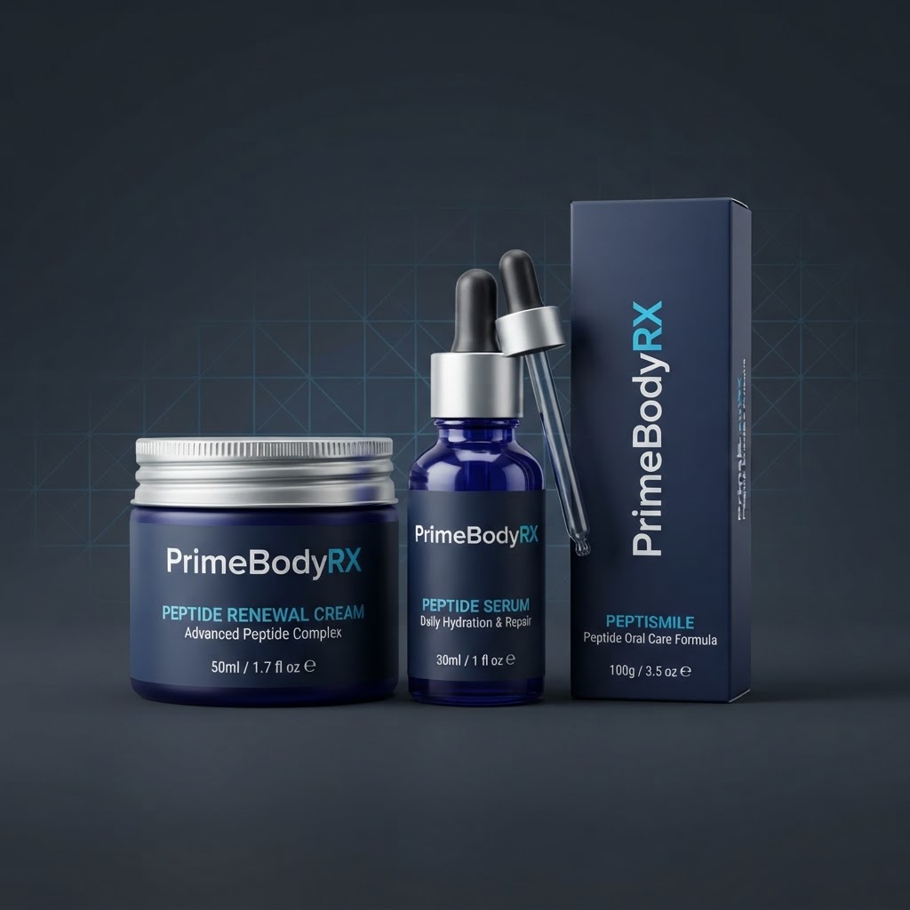 Peptide care line: renewal cream, serum and PeptiSmile toothpaste