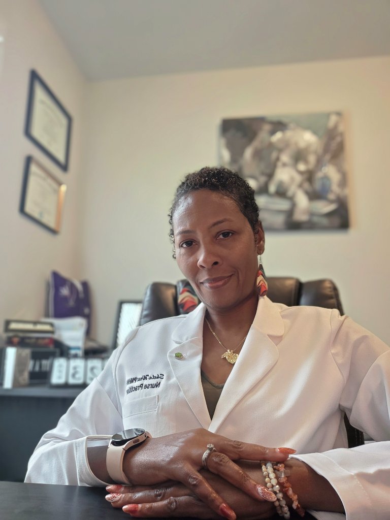 Shela A. West, PMHNP-BC, in her clinical practice