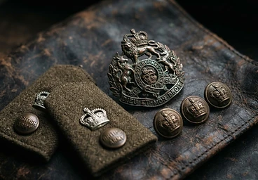 Officer's Cap Badge & Epaulettes