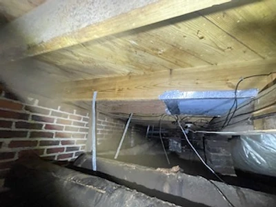 Foundation Wall and Ductwork