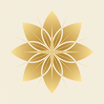 Alison da Silva — eight-petal ochre flower emblem
