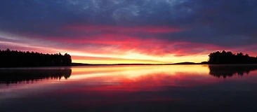East Grand Lake at sunset near Danforth, Maine