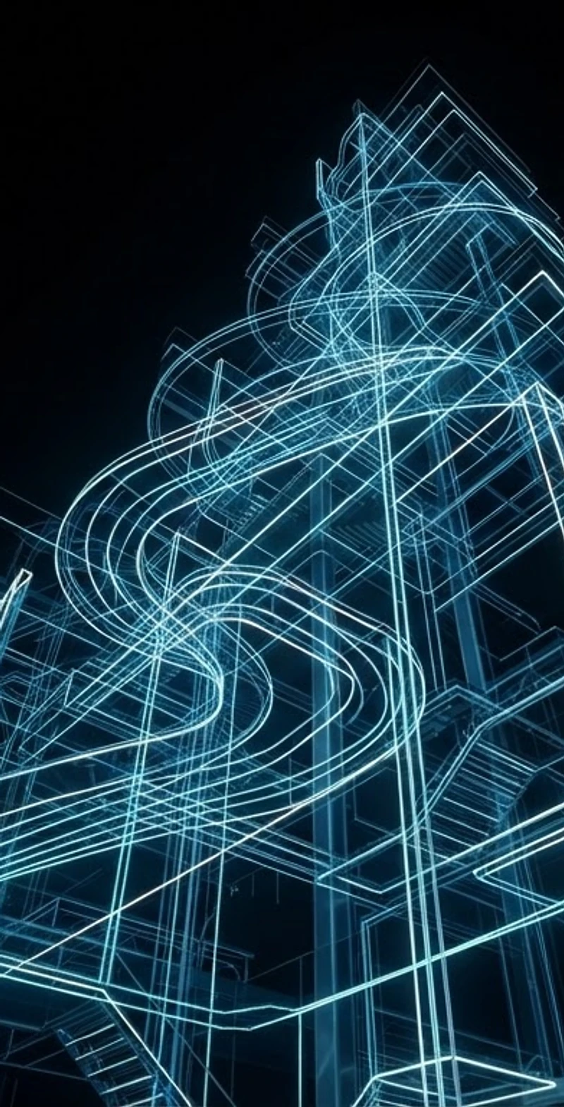 Abstract architectural blueprint of growth process