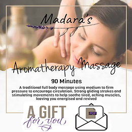 GiftVoucher: 90min Aromatherapy Massage