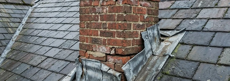 Failing chimney flashing