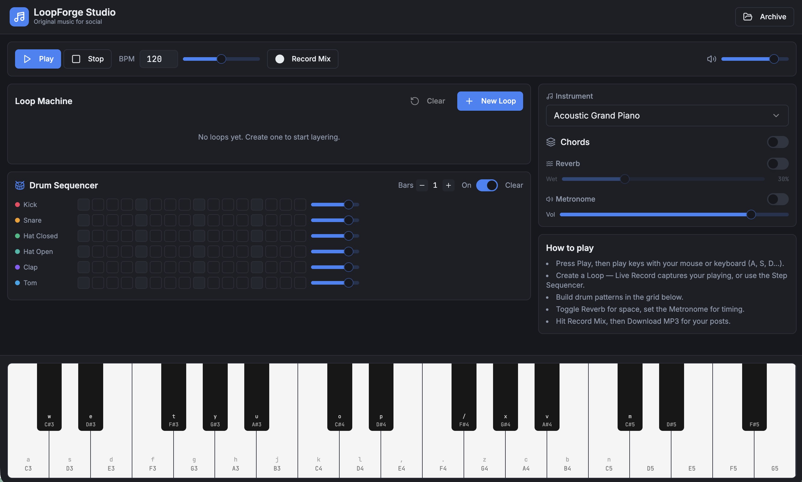LoopKeys template preview