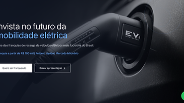 Página de conversão de franquia de recarga de veículos elétricos