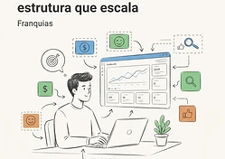 Tráfego pago para franqueados: estrutura que escala