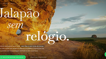 Página de conversão de turismo no Jalapão