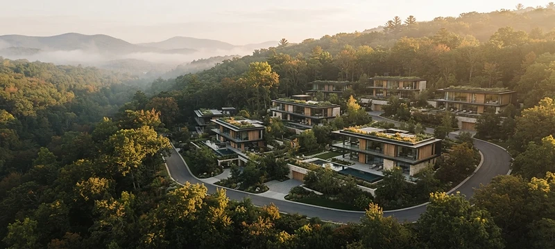 Entorno natural y residencial de Zona Esmeralda