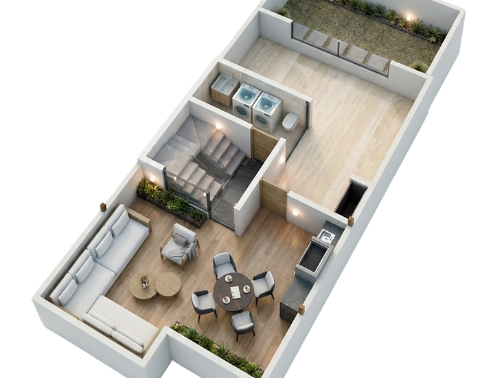Plano de Nivel roof garden de Casa Maple