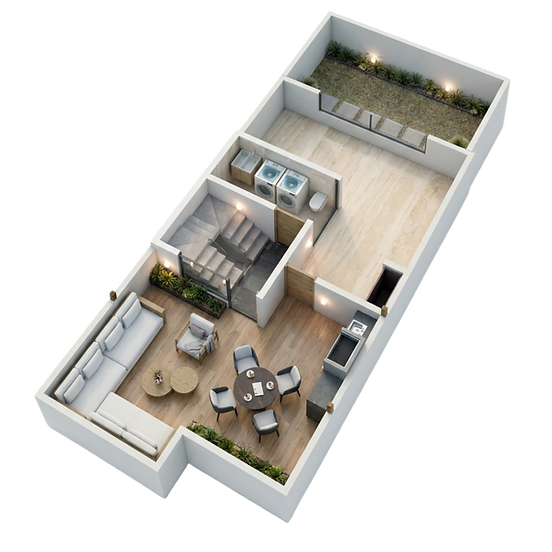Plano Nivel roof garden — Maple