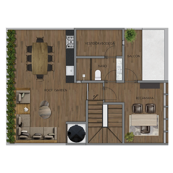 Plano Nivel roof garden — Brisa — Cirrus