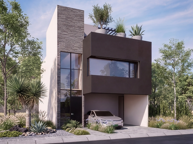 Render de referencia de una residencia Montebello