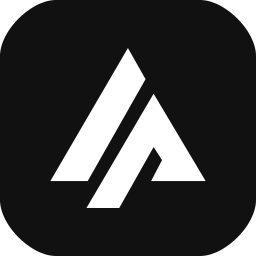 AthleticPeak Pro rounded app icon with white mark on black