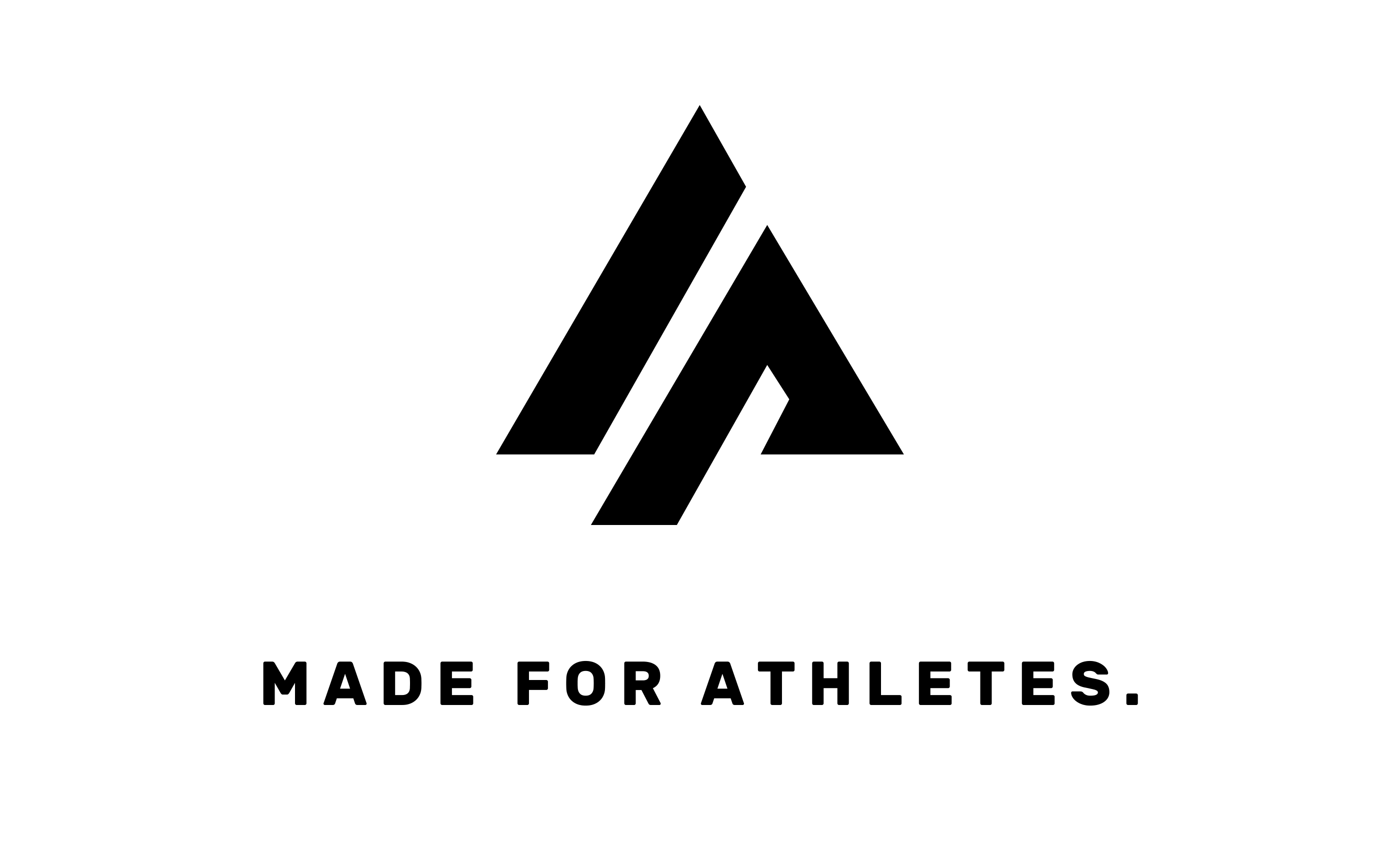 AthleticPeak Pro badge with black mark and "MADE FOR ATHLETES." text on white
