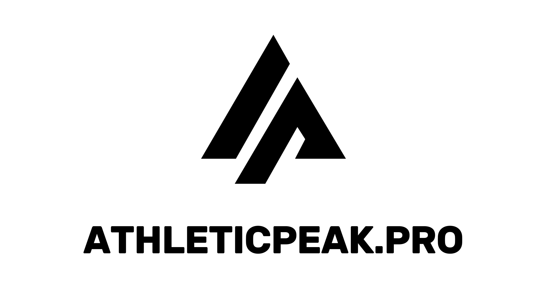 AthleticPeak Pro stacked logo in solid black on white